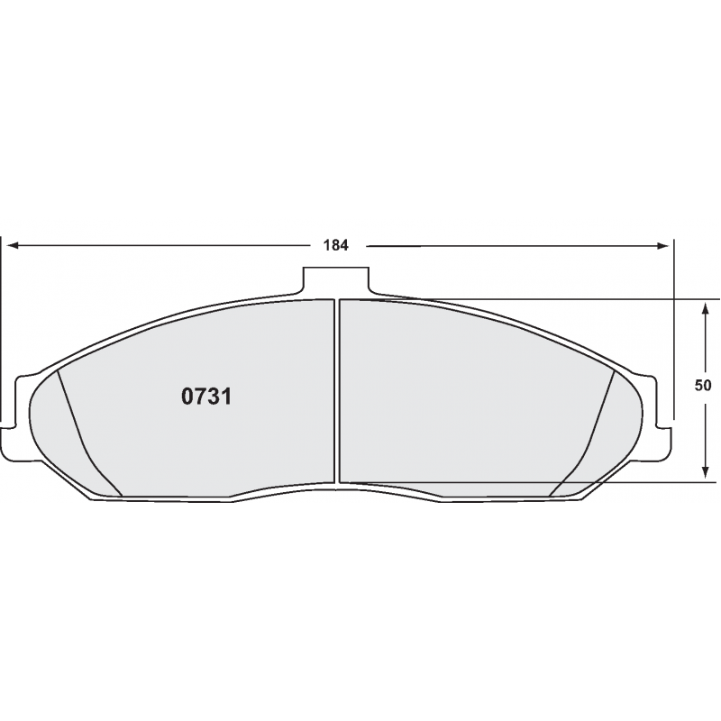 Sprint / medium distance compound with smooth bite. Race brake pads - Chevrolet Corvette
Vauxhallfront pad